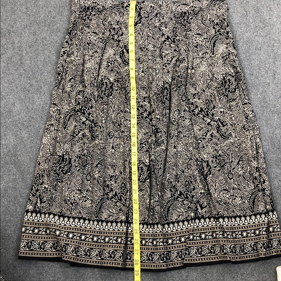 Vintage Black & Cream Paisley Button-Front Skirt Set Sz 18 (V1) - Picture 10 of 10